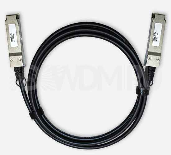 Кабель Direct Attached, QSFP+, 30AWG, 40 Гб/с, 1 м - ДВДМ.РУ (DSO-DAC-40-1)