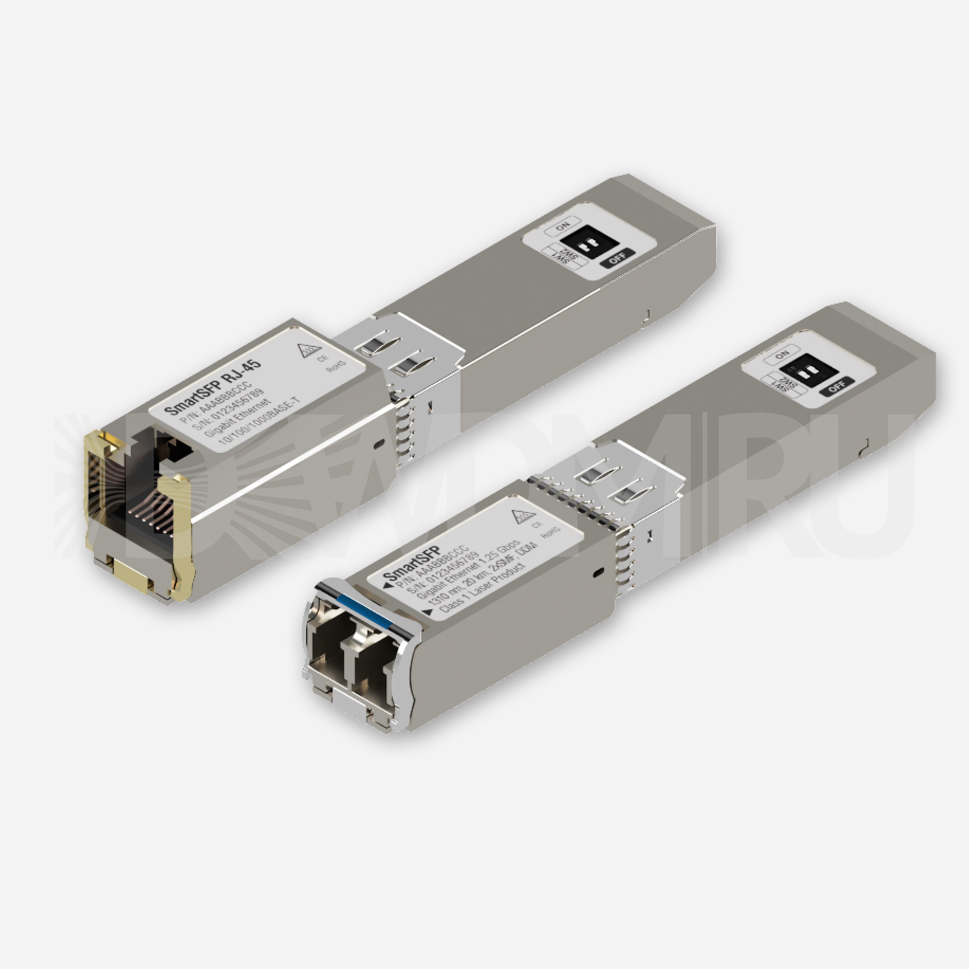 Интеллектуальный (Smart) SFP модуль, RS-232, RJ45, (M720-SJ-FP1)