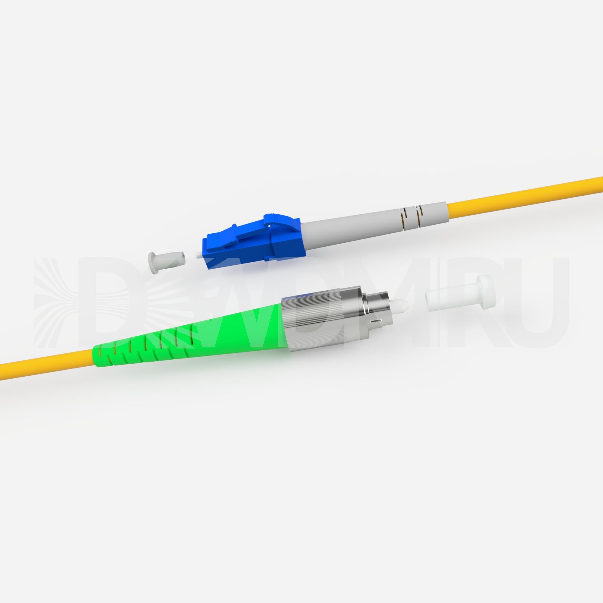 Патч-корд оптический LC/UPC-FC/APC, SM, Simplex, 3мм, 7 метров - ДВДМ.РУ (DSO-LCUFCA3LS-7)